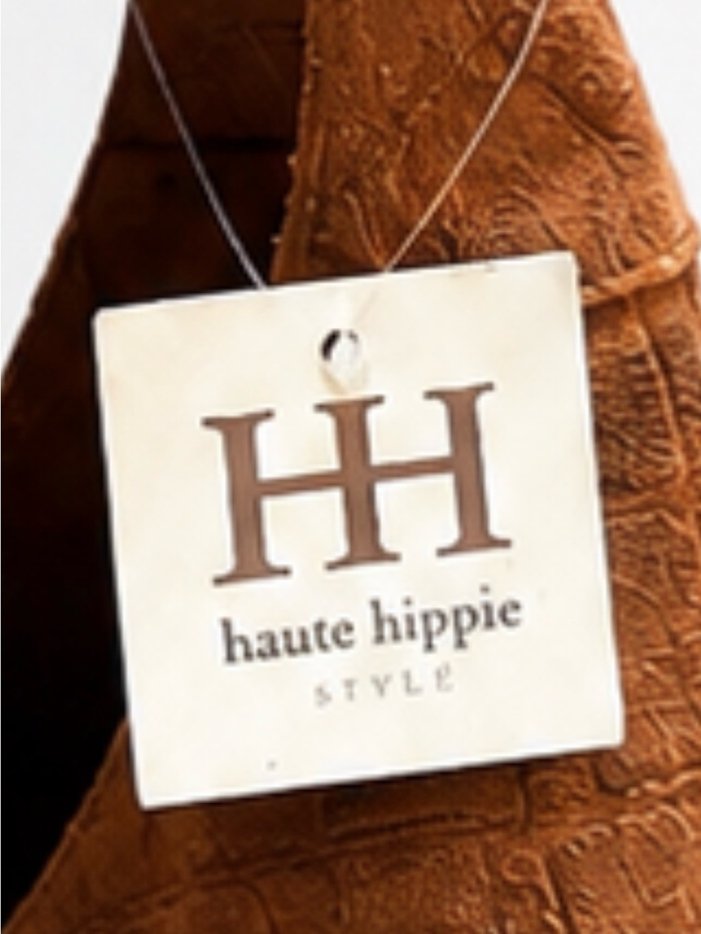 🤎 Haute Hippie Embossed Hobo Shoulder Bag 🤎 🔥BNWT🔥 - Picture 12 of 15